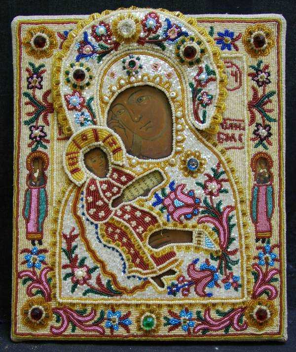 Ветковское шитье жемчугом и бисером из собрания Ветковского музея. Икона
